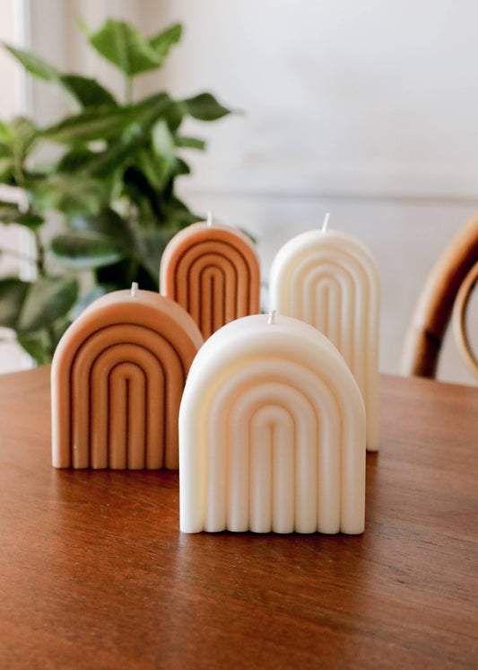 Honey Short Arch Candle