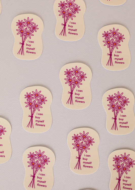 Buy Myself Flowers Sticker