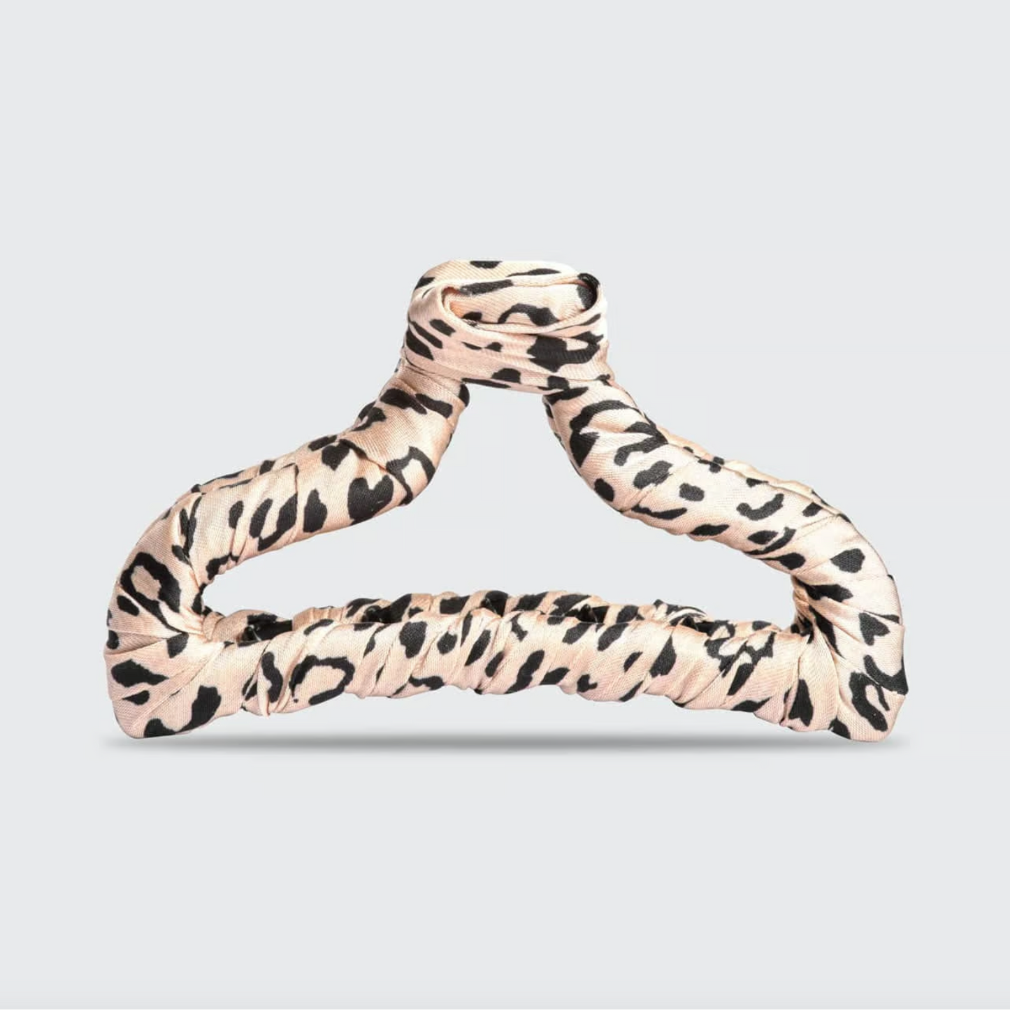 Satin Wrapped Leopard Claw Clip