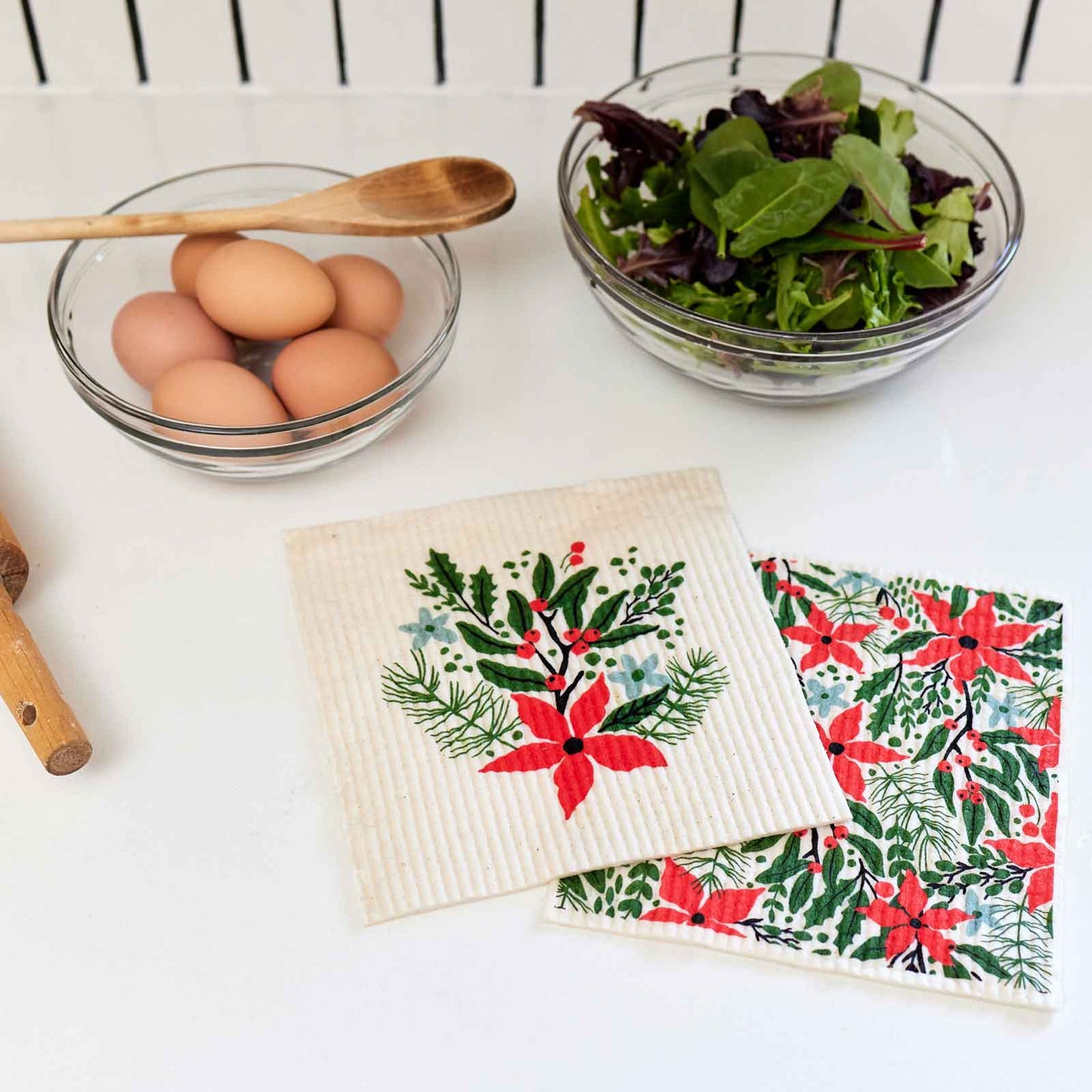 Holiday Poinsettia Reusable Sponge