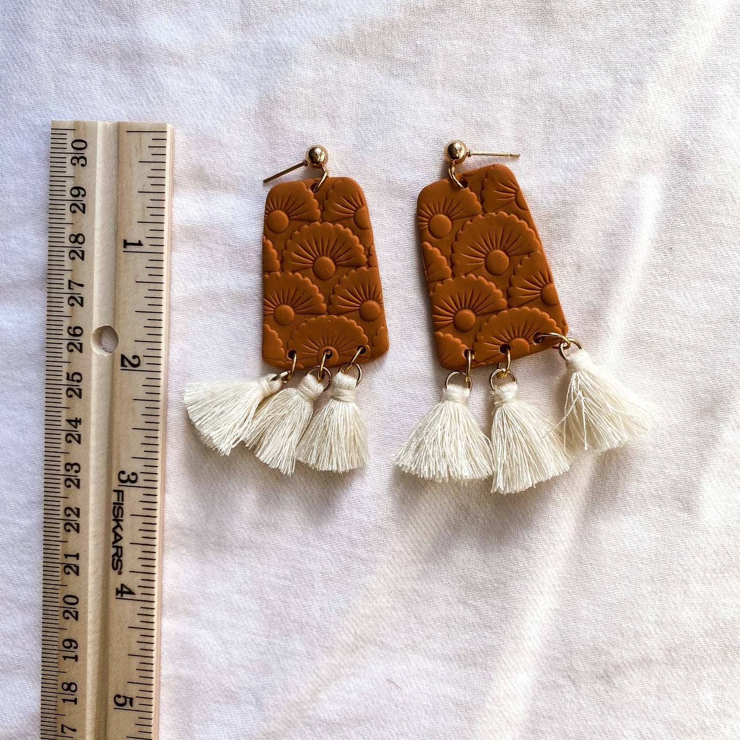 Boho Ginger Tassel Earrings