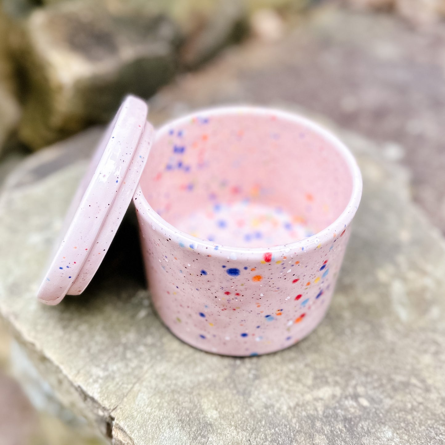 Pink Party Jar With Lid