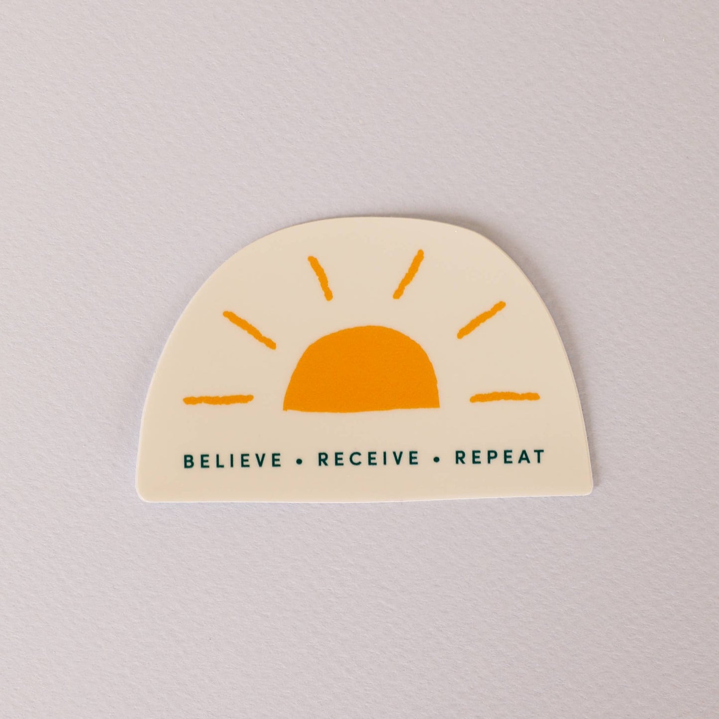 Believe Receive Repeat Sun Sticker