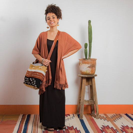 Earth Tone Textured Crossbody