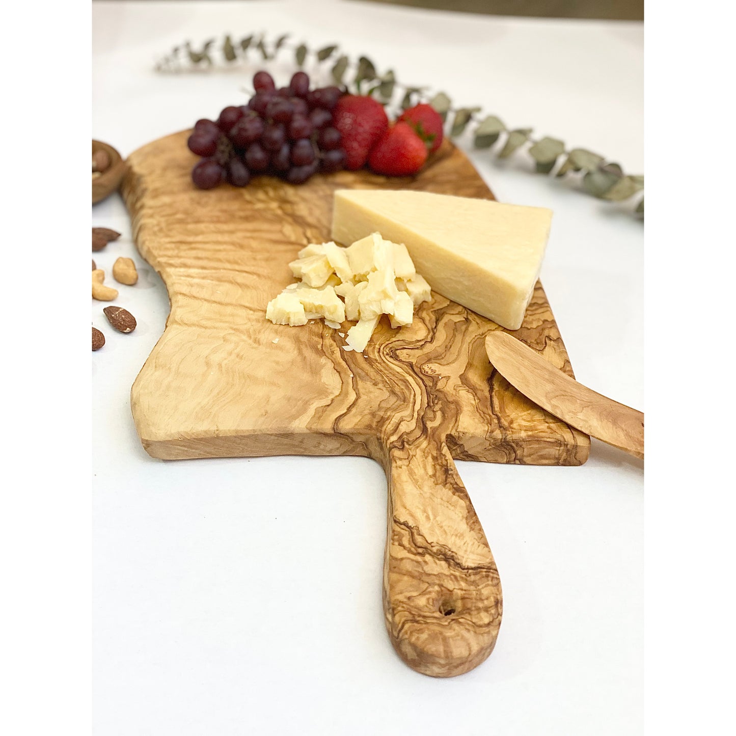 Olive Wood Rustic Cheese Board
