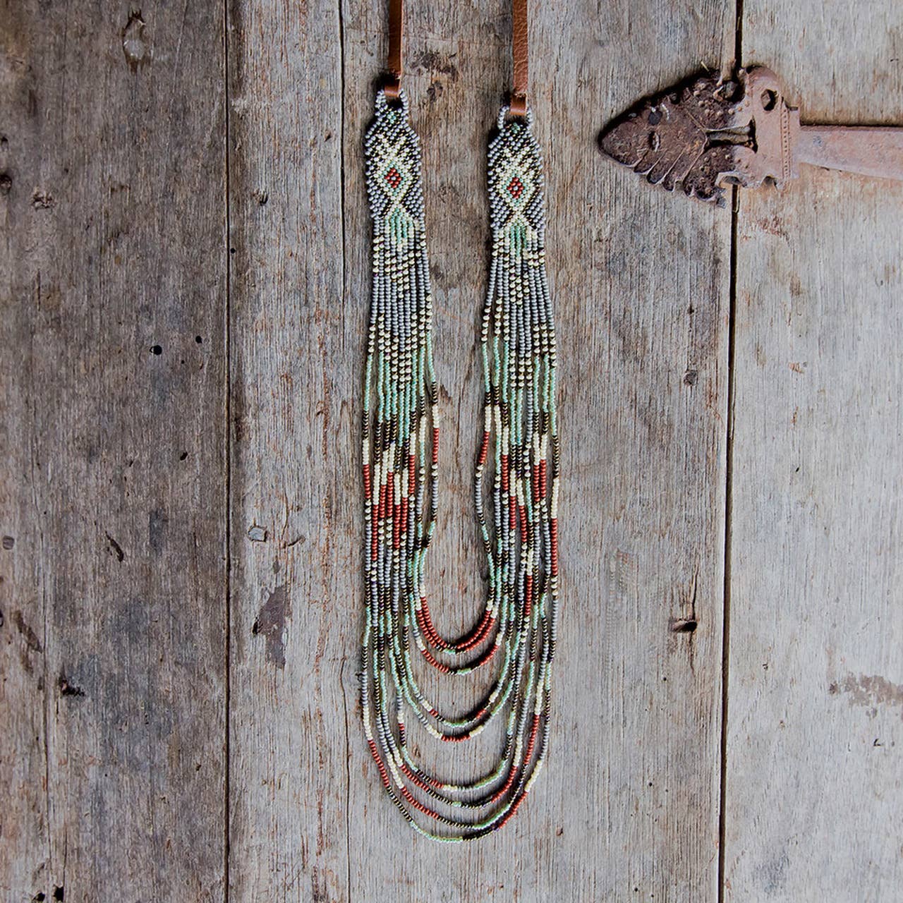 Mayan Loom Dusty Southwest Necklace