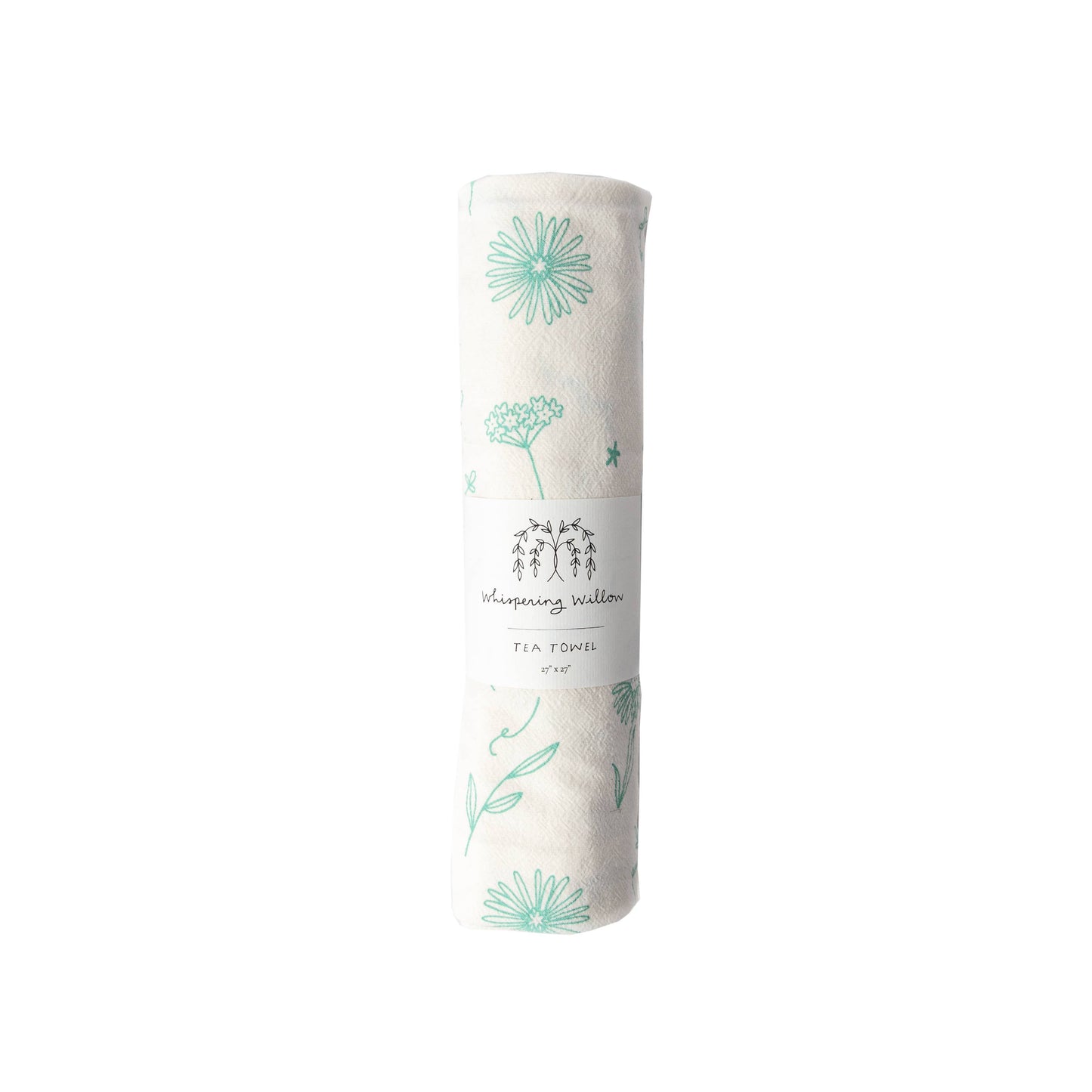 Mint Wildflower Flour Sack Tea Towel