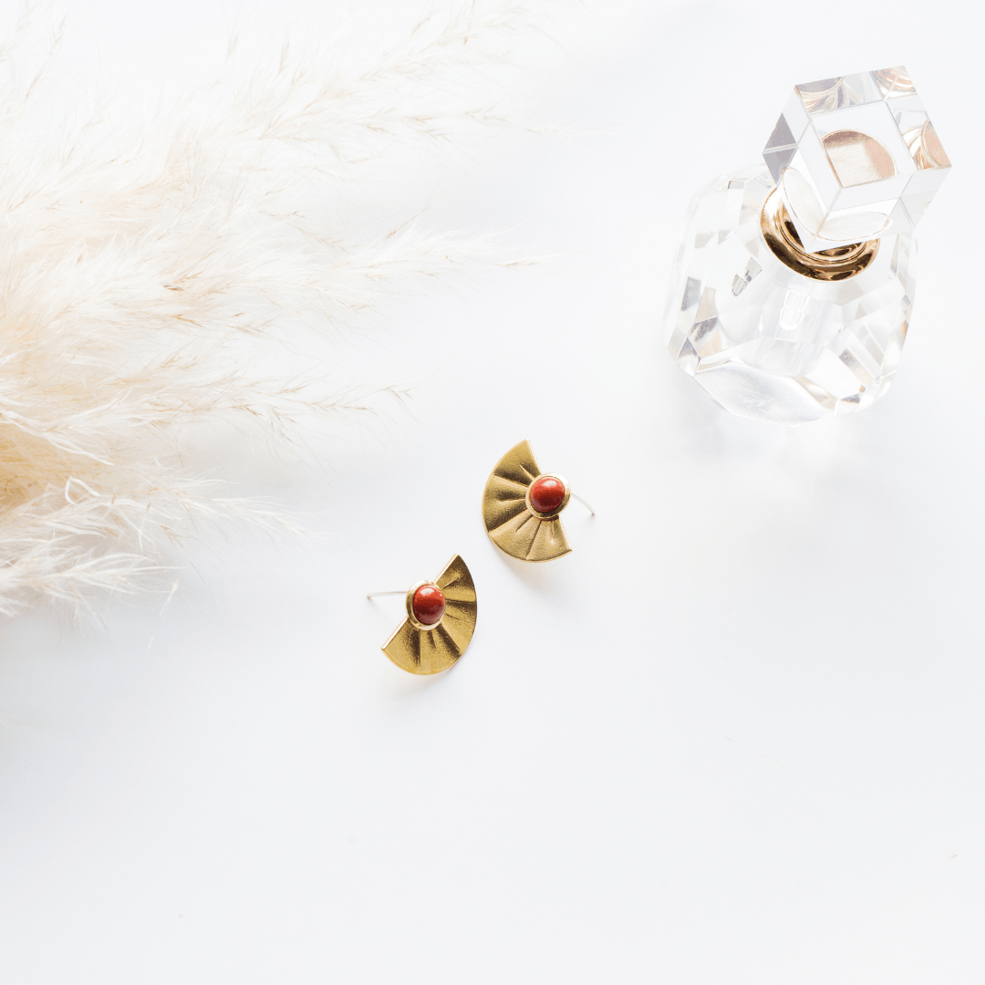 PURPOSE Jewelry - Brass Oasis Studs