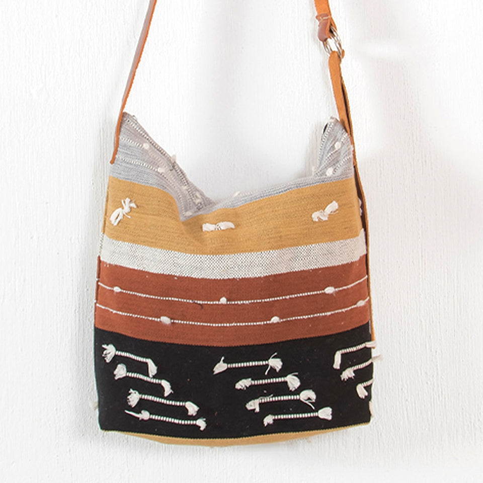 Earth Tone Textured Crossbody