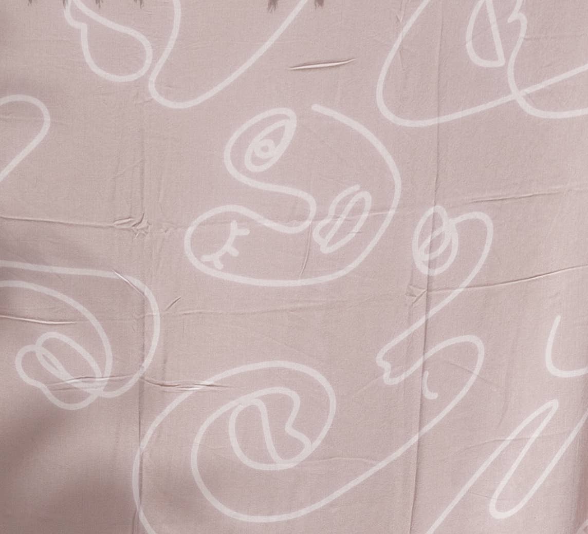 Taupe Faces Kimono