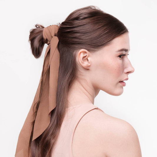 Terracotta Crepe Scarf Scrunchies