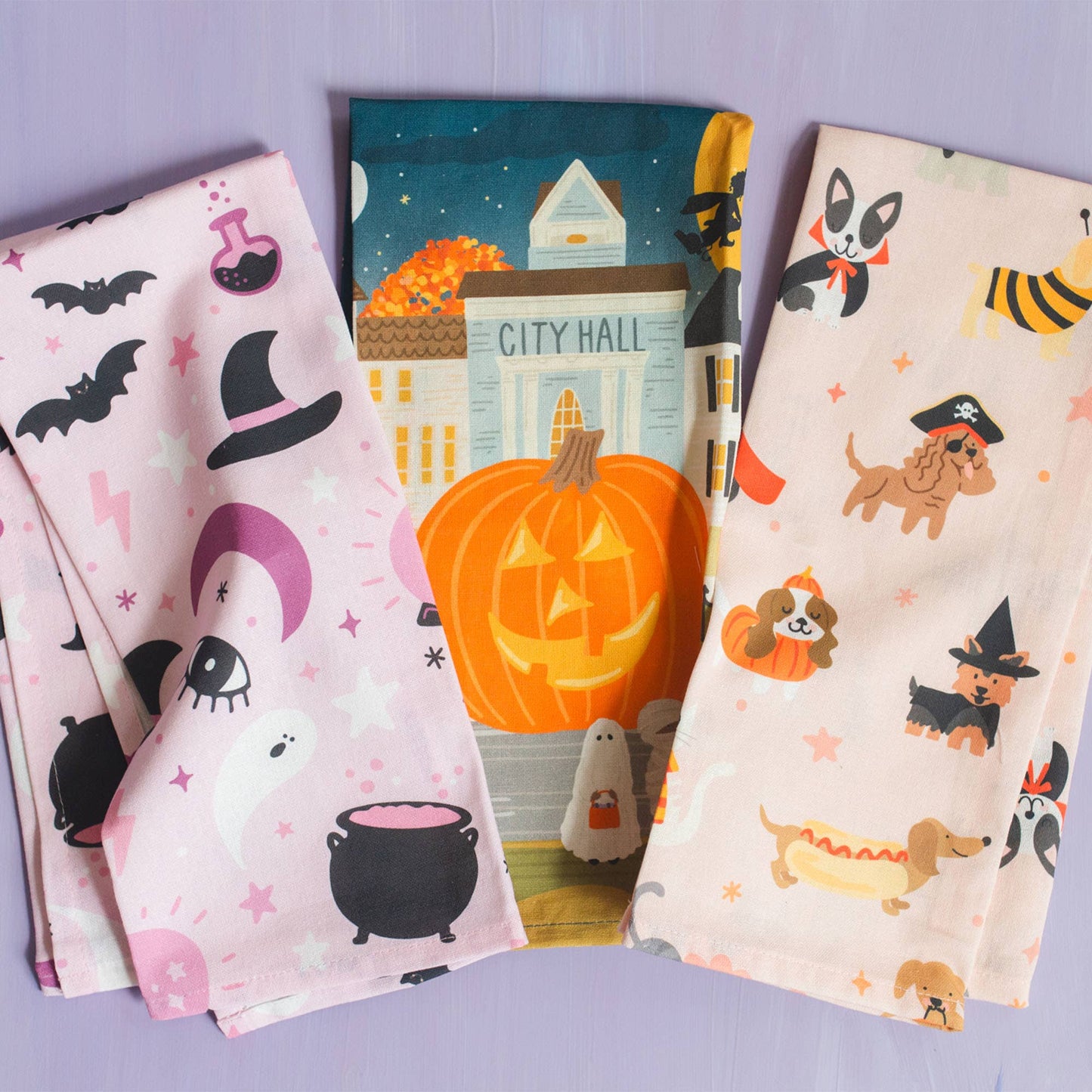 Trick Or Treat Pets Tea Towel