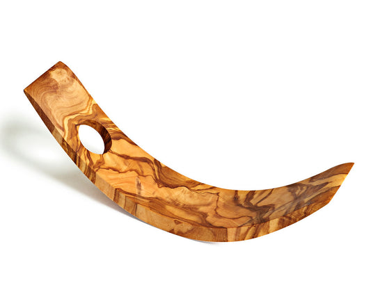 Natural OliveWood - Olive Wood Crescent Bottle Holder