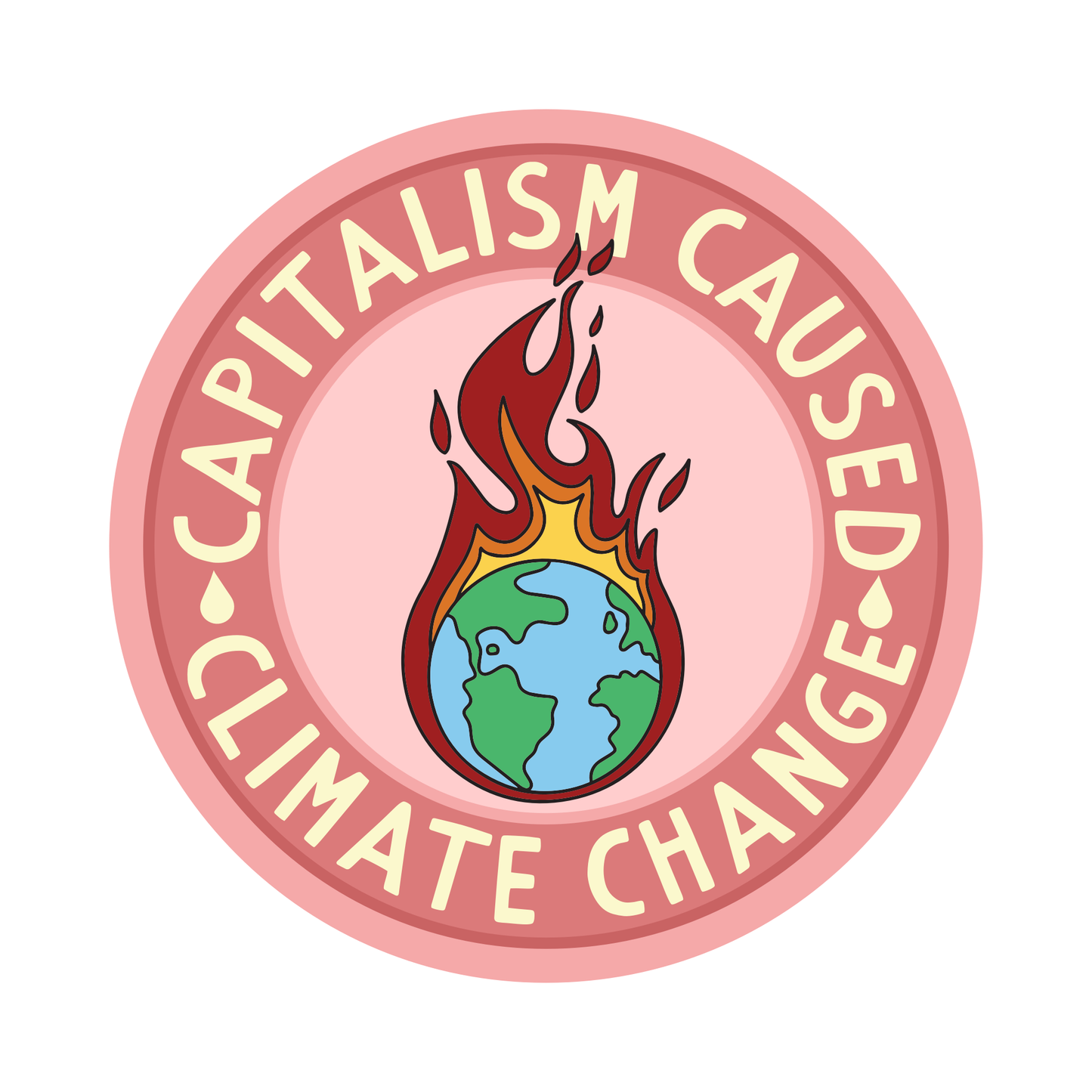 Capitalism Caused Climate Change Sticker