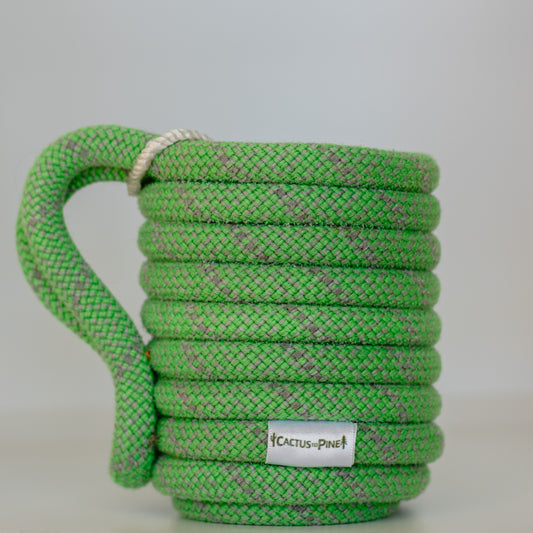 Green Upcycled Climbing Rope Coozie