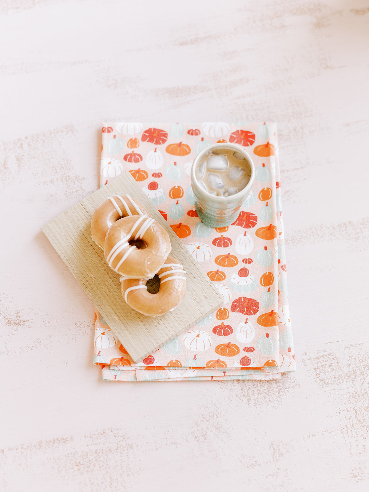 Fall Pumpkin Flour Sack Tea Towel