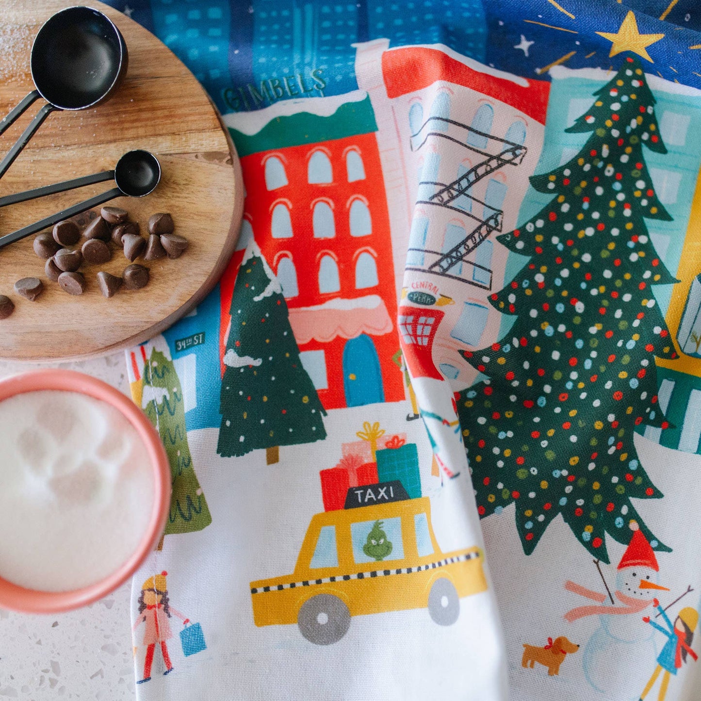 Winter Nights & City Lights Tea Towel