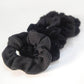 Black Textured Scrunchies