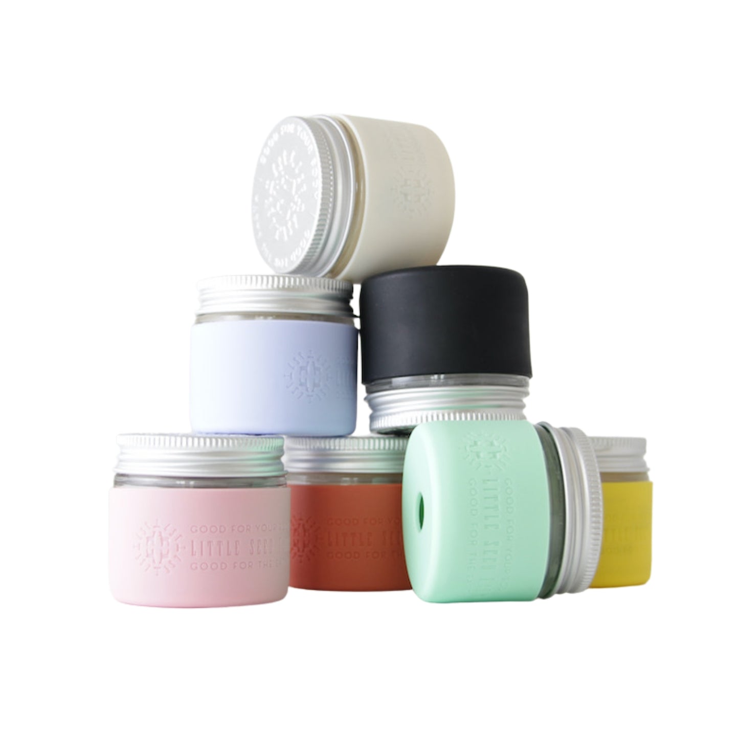 Little Seed Farm Silicone Sleeve for Glass Jars