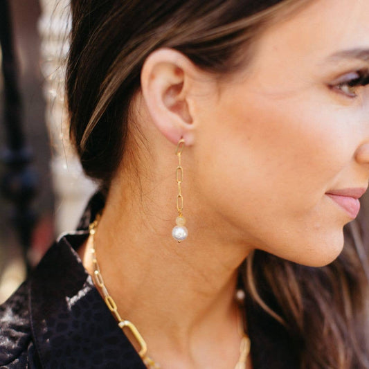 PURPOSE Jewelry - Linked Gemstone Duster Earrings