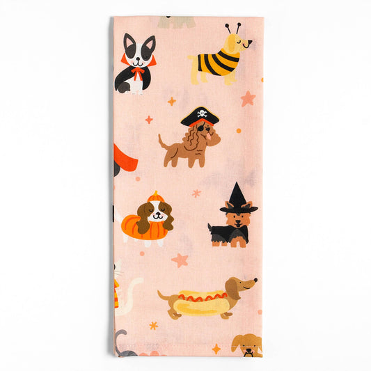 Trick Or Treat Pets Tea Towel