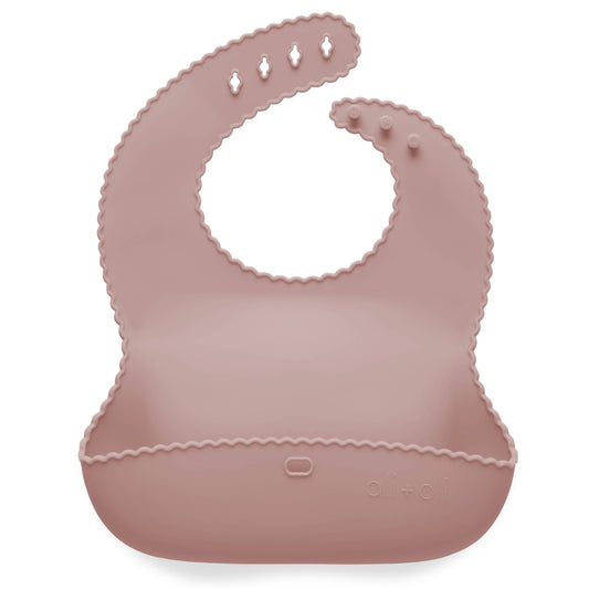 Blush Silicone Roll Up Bib