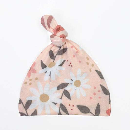 Peach Posey Top Knot Hat