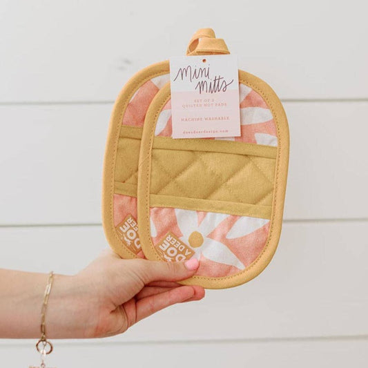 Floral Oven Mitt Set