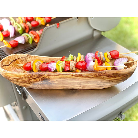 Olive Wood Rustic Bread Basket