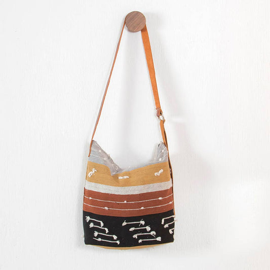 Earth Tone Textured Crossbody