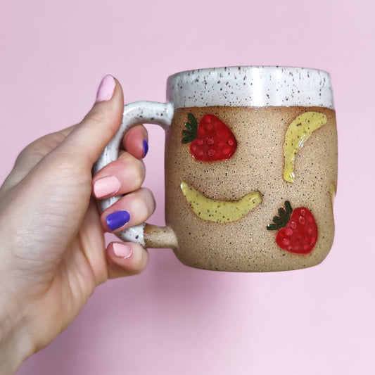 Osso Ceramics: Strawberry Banana Smoothie Mug