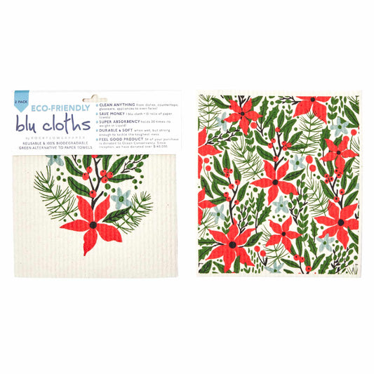Holiday Poinsettia Reusable Sponge