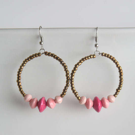 Project Have Hope - Namakula Hoop Earrings (Pink)