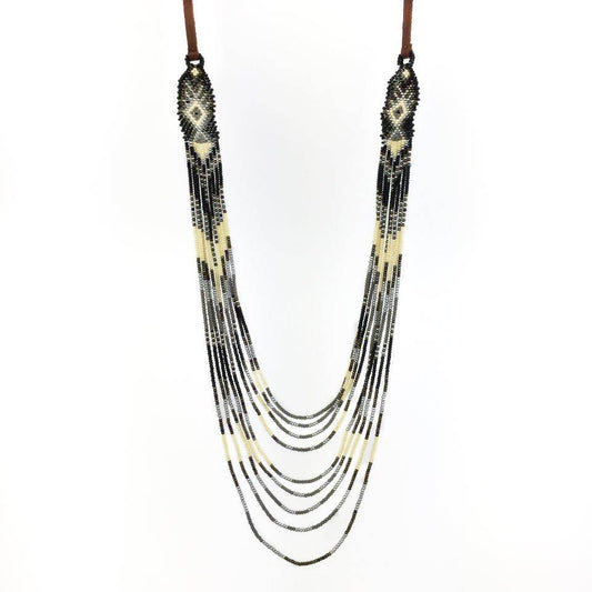Mayan Loom Black Neutral Necklace