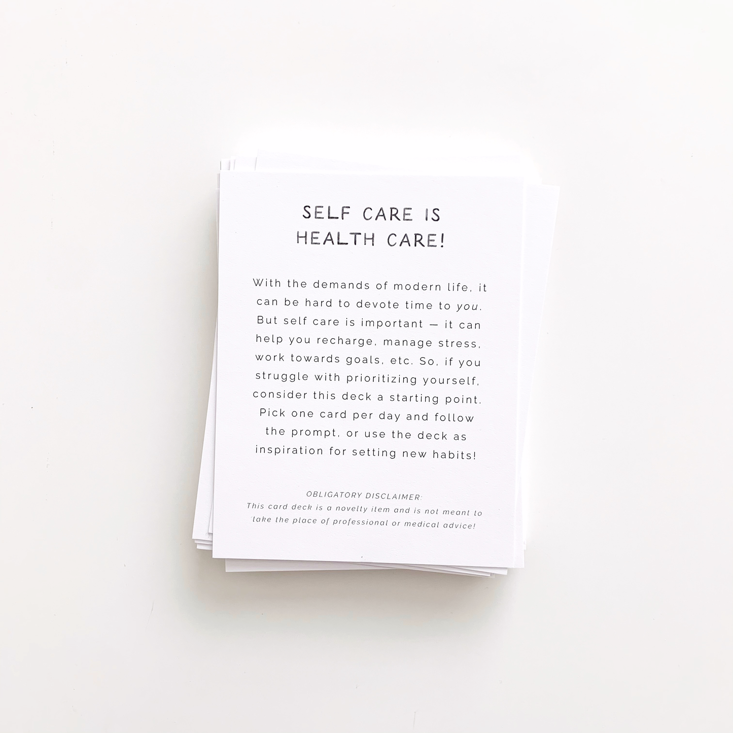 Self Care Card Deck