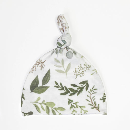 Graceful Greenery Top Knot Hat