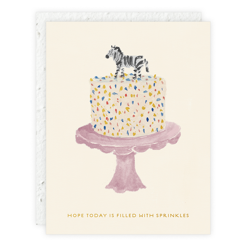 Zebra Cake - Birthday Card