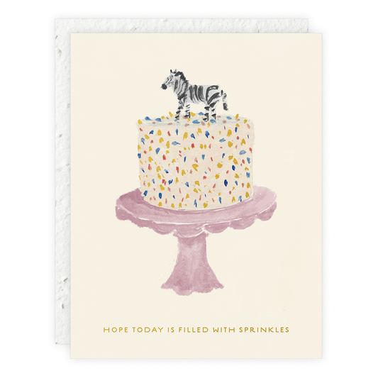 Zebra Cake - Birthday Card