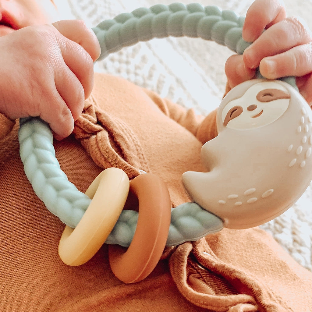 Sloth Silicone Teether Rattle