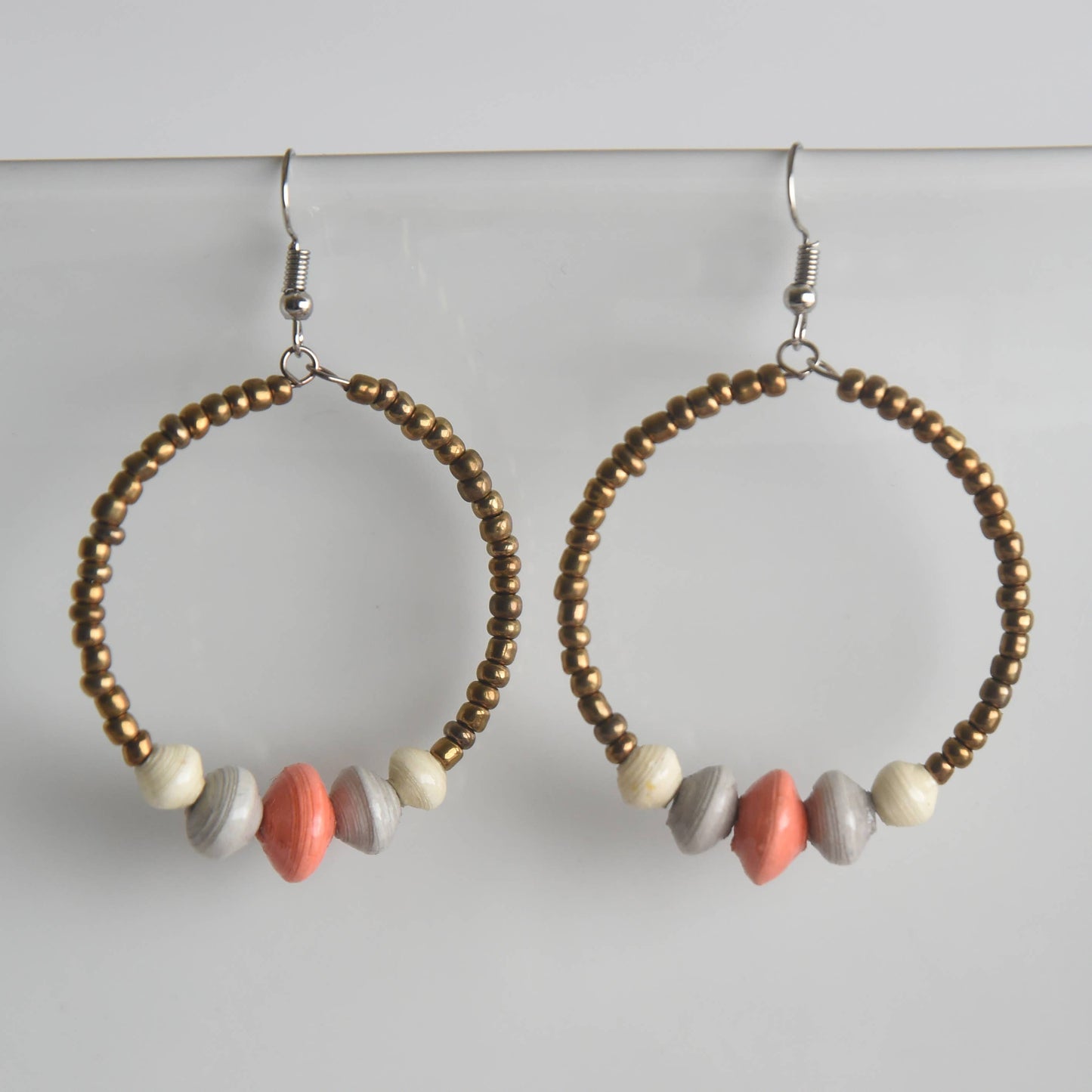 Project Have Hope - Namakula Hoop Earrings (Coral)