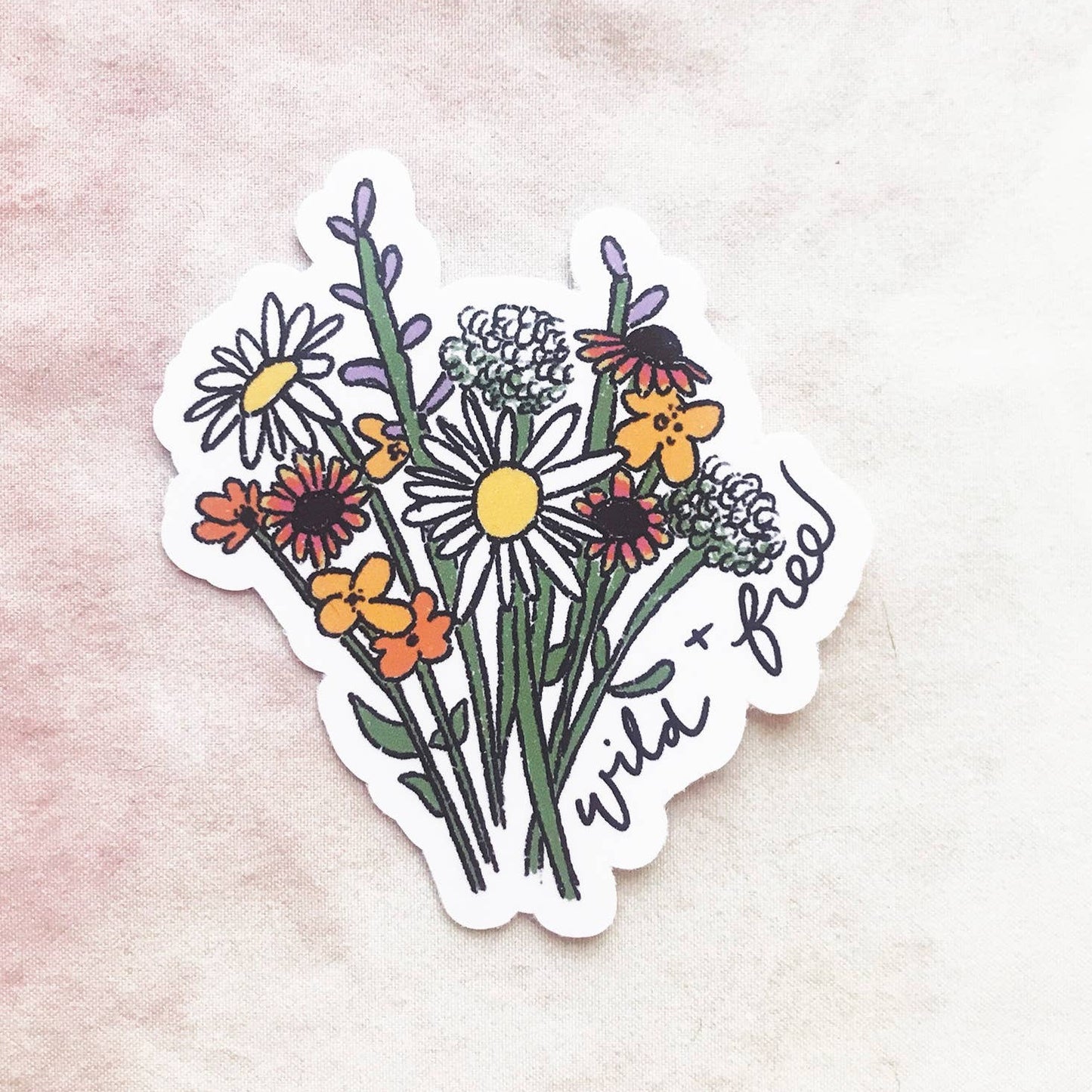Wild and Free Wildflower Sticker