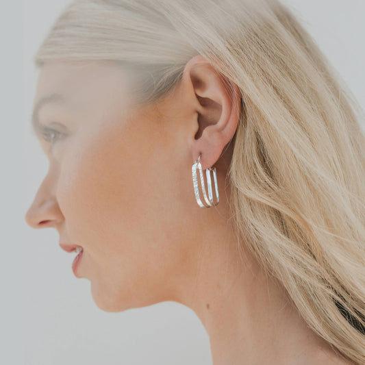 PURPOSE Jewelry - Splendid Hoops Silver