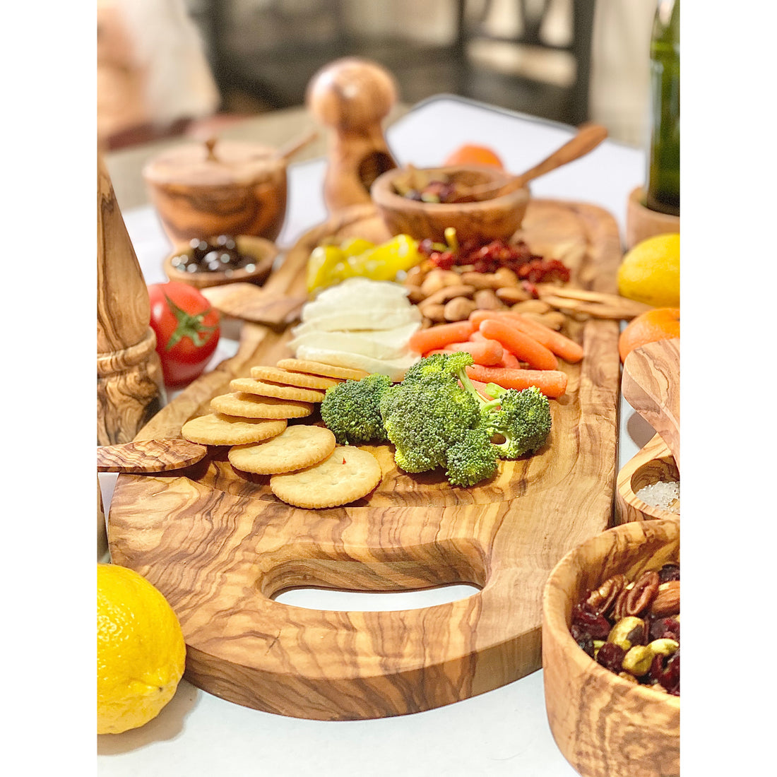 Large Olive Wood Charcuterie Board